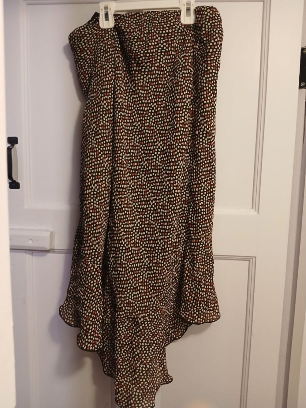 Chapter One Petites M Womens Black Polka Dot Skirt